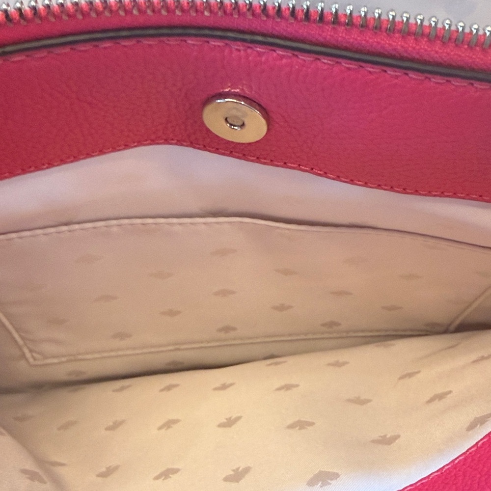 Kate Spade Pink Leather Tote Bag LIKE NEW - Picture 7 of 8
